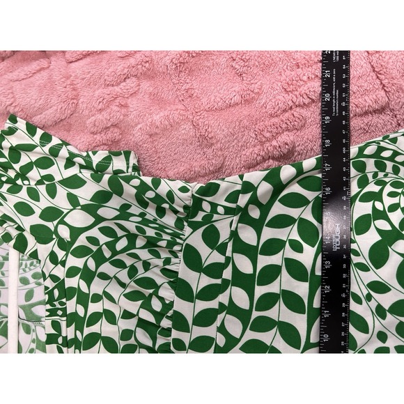 Vintage‎ 90s Y2K Milkmaid Babydoll Tie Back Coquette Fairy Forest Leaf Print XL - Picture 10 of 14